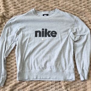 Nike Womens Small Light Gray Crewneck Sweater